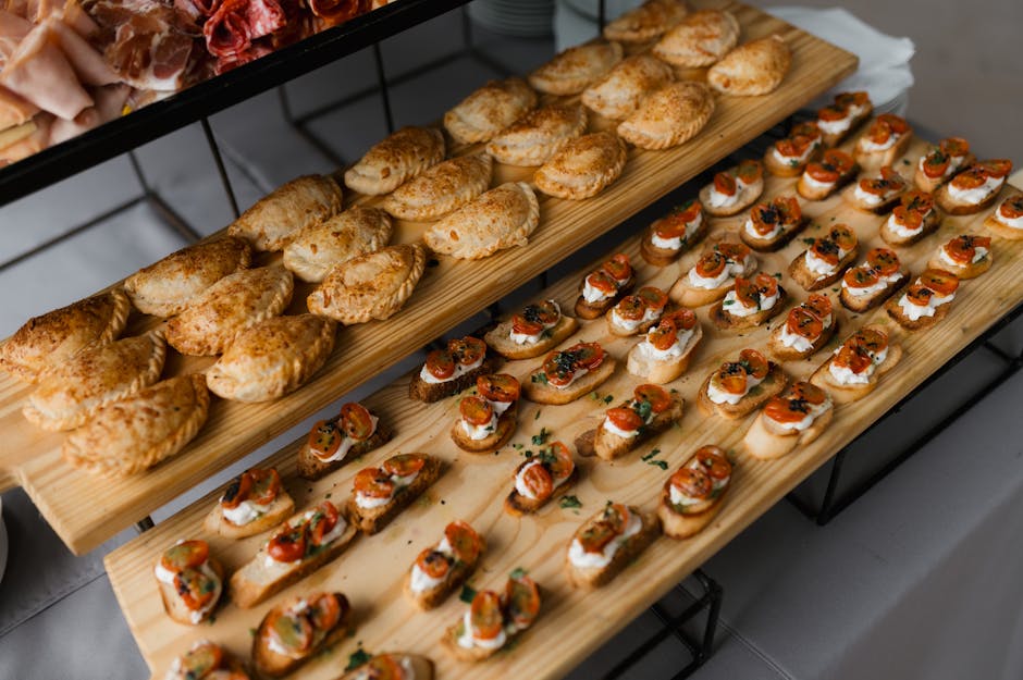 Artful hors d'oeuvres display